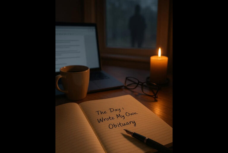 THE DAY I WROTE MY OWN OBITUARY